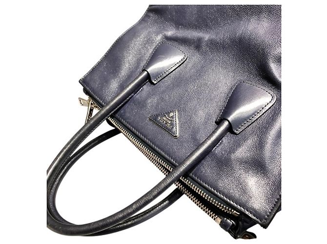 Borsa Tote Prada Vitello Daino Navy da donna Blu navy - vista 6