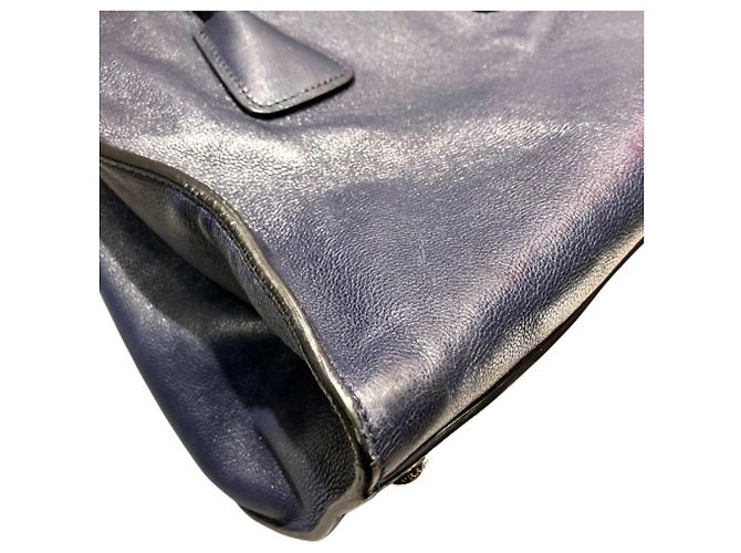 Borsa Tote Prada Vitello Daino Navy da donna Blu navy - vista 7