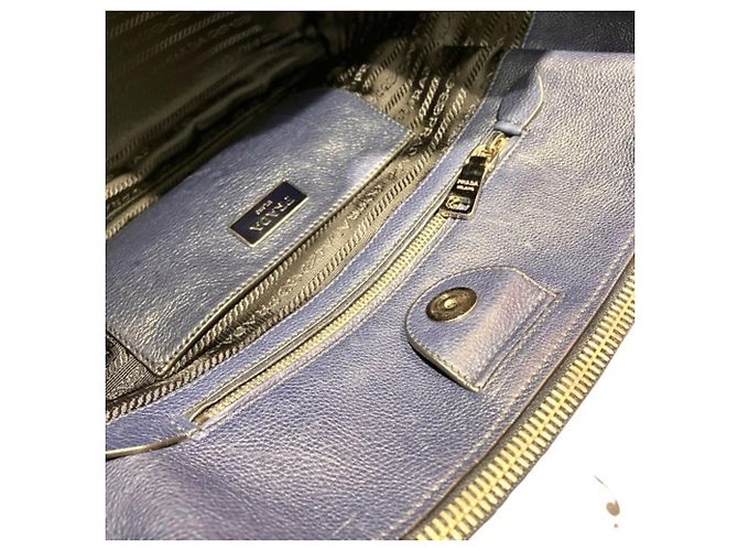 Borsa Tote Prada Vitello Daino Navy da donna Blu navy - vista 9