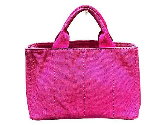 Borsa Tote in tela rosa Prada Canapa da donna - vista 2