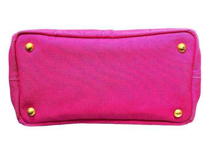Borsa Tote in tela rosa Prada Canapa da donna - vista 3