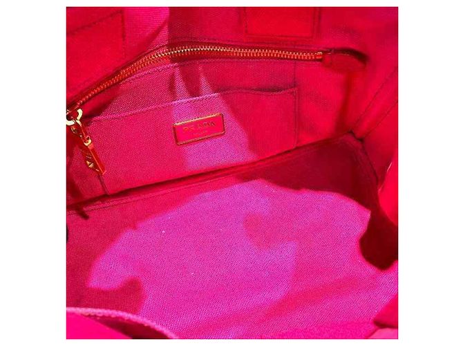 Borsa Tote in tela rosa Prada Canapa da donna - vista 6