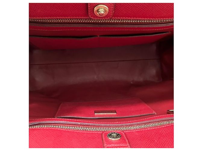 Borsa a tracolla in pelle bordeaux Prada Bordò - vista 8