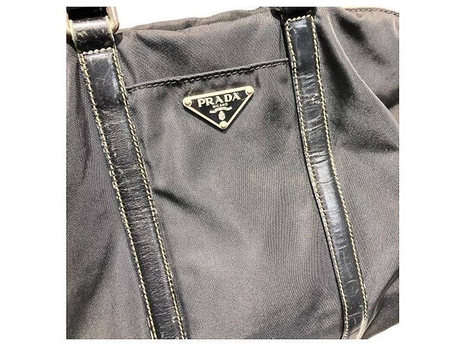 Bolsa de mão de Nylon Tessuto e Couro Prada para Mulher Preto - vista 6