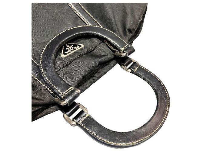 Bolsa de mão de Nylon Tessuto e Couro Prada para Mulher Preto - vista 7