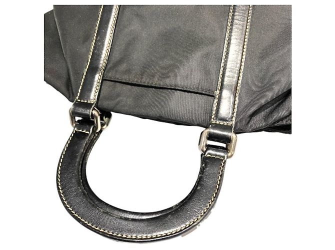 Bolsa de mão de Nylon Tessuto e Couro Prada para Mulher Preto - vista 9