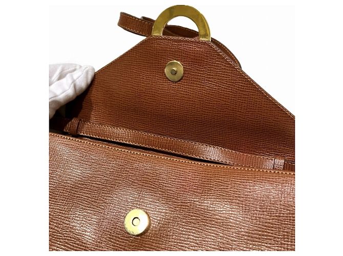 Céline Borsa a tracolla in pelle Celine Marrone - vista 9