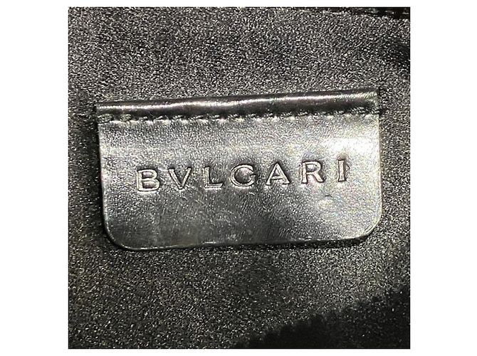 Bulgari BVLGARI BVLGARI Logo Canvas Mini Handbag Schwarz Weiß - Ansicht 4