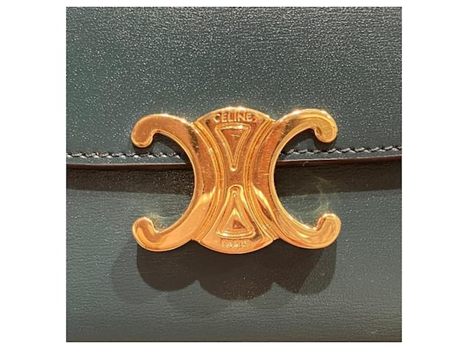 Céline Cartera compacta con solapa Celine Triomphe Verde - vista 7