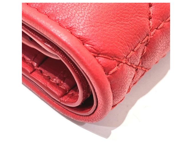 Christian Dior Dior Cartera Bi-fold Cannage Roja - vista 8