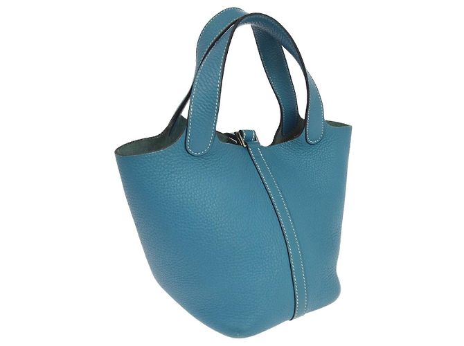 Hermès Bolso Picotin Hermes Clemence PM Azul - vista 2