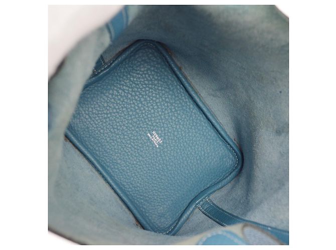 Hermès Bolso Picotin Hermes Clemence PM Azul - vista 5