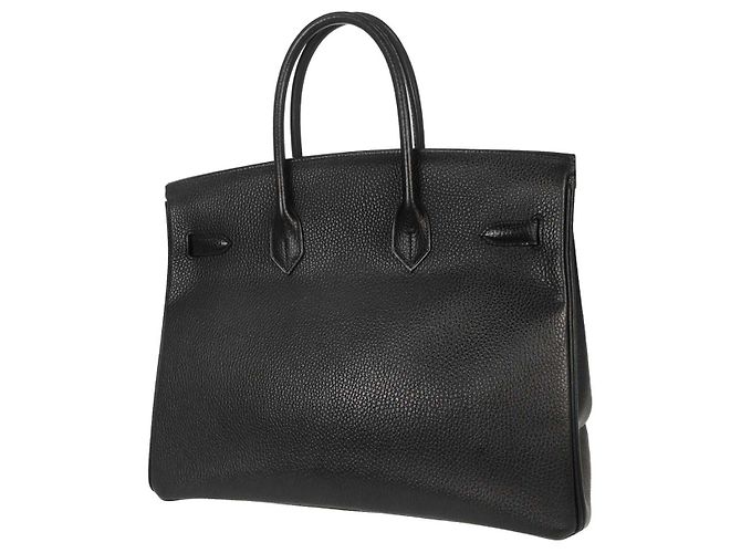 Borsa Hermès Birkin Black Ardennes con finiture oro 35 Nero - vista 2