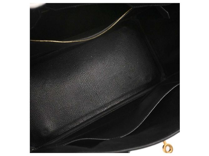 Borsa Hermès Birkin Black Ardennes con finiture oro 35 Nero - vista 3