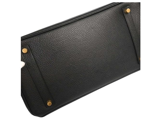 Borsa Hermès Birkin Black Ardennes con finiture oro 35 Nero - vista 6