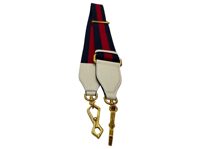 Tracolla Gucci Web in tela 102 Blu navy - vista 2
