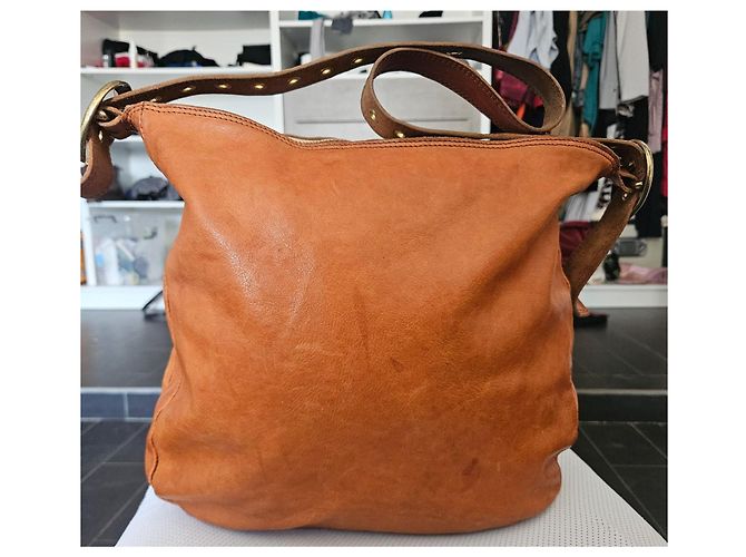 Borsa a tracolla Campomaggi in pelle marrone - vista 2