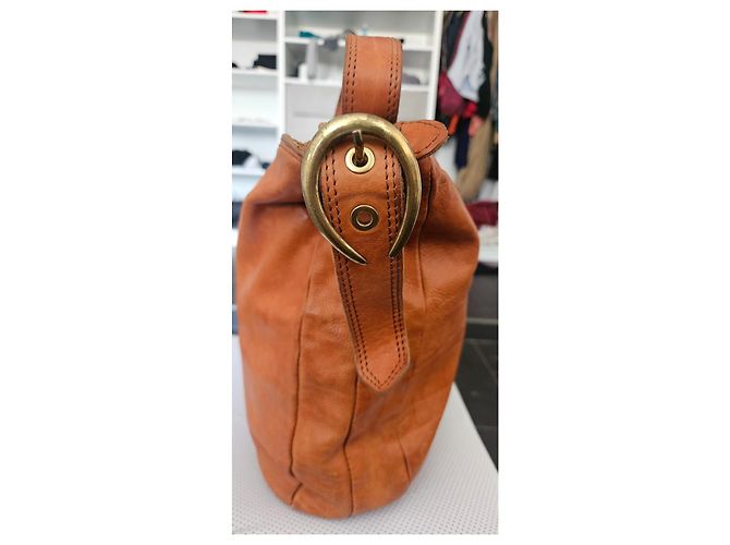 Borsa a tracolla Campomaggi in pelle marrone - vista 4