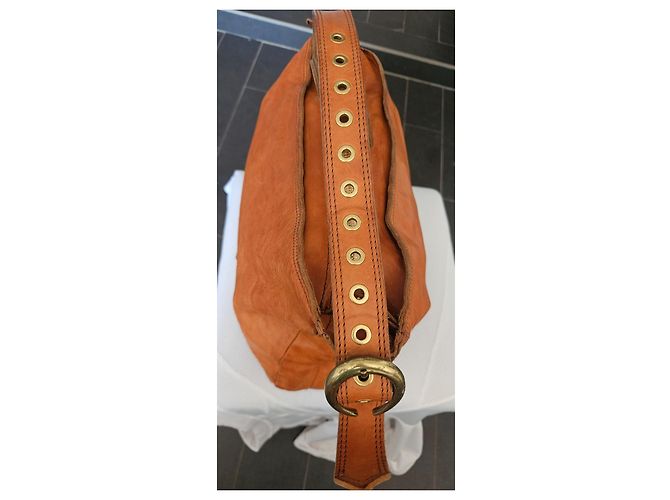 Borsa a tracolla Campomaggi in pelle marrone - vista 5