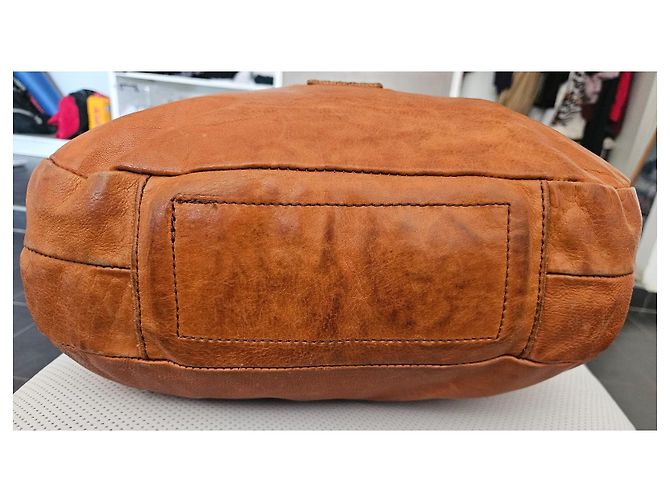 Borsa a tracolla Campomaggi in pelle marrone - vista 7