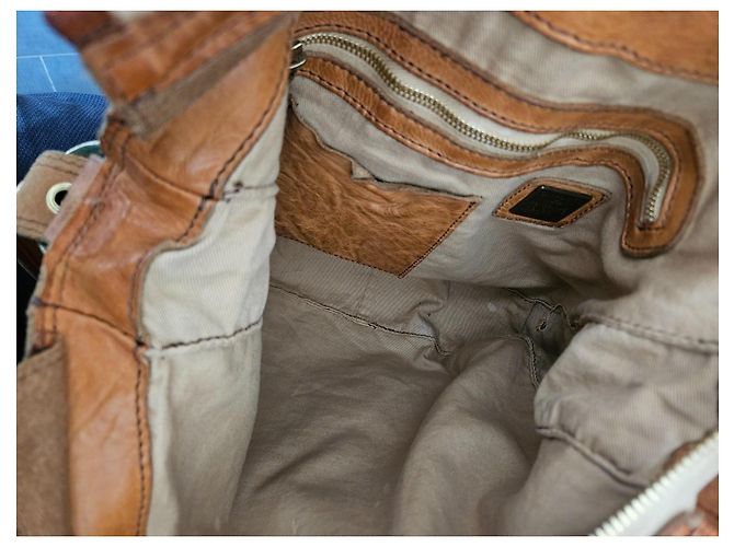 Borsa a tracolla Campomaggi in pelle marrone - vista 9