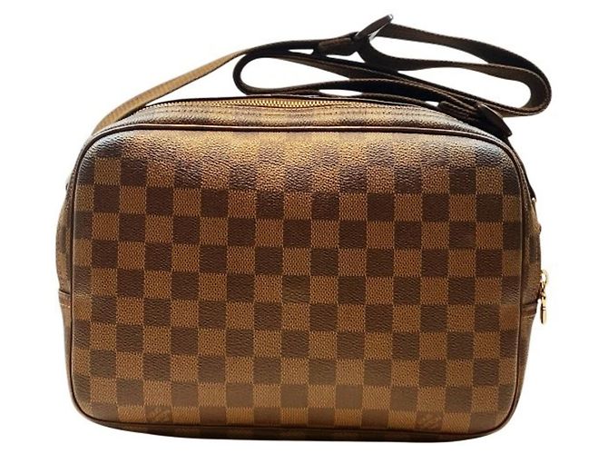 Borsa Louis Vuitton Damier Reporter PM Marrone - vista 2