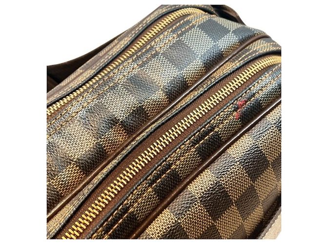 Borsa Louis Vuitton Damier Reporter PM Marrone - vista 6