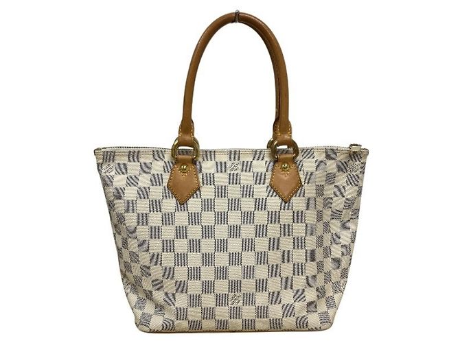 Borsa Louis Vuitton Damier Azur Saleya PM Bianco - vista 2