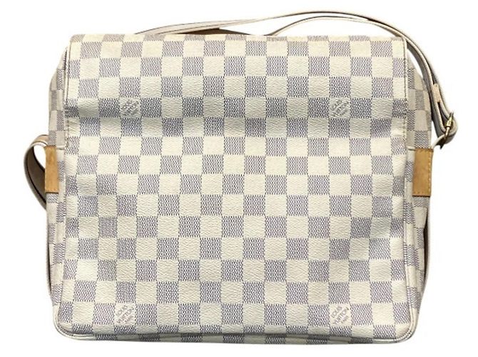 Borsa Louis Vuitton Damier Azur Naviglio Bianco - vista 2