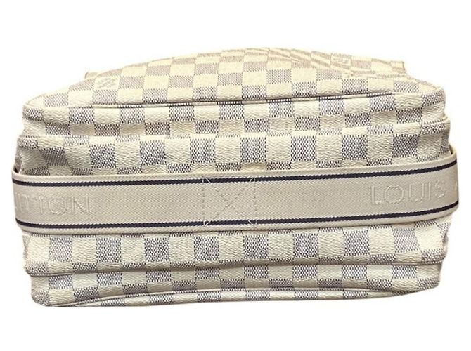 Borsa Louis Vuitton Damier Azur Naviglio Bianco - vista 3