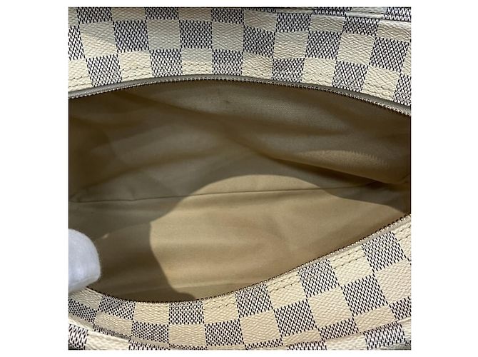 Borsa Louis Vuitton Damier Azur Naviglio Bianco - vista 5