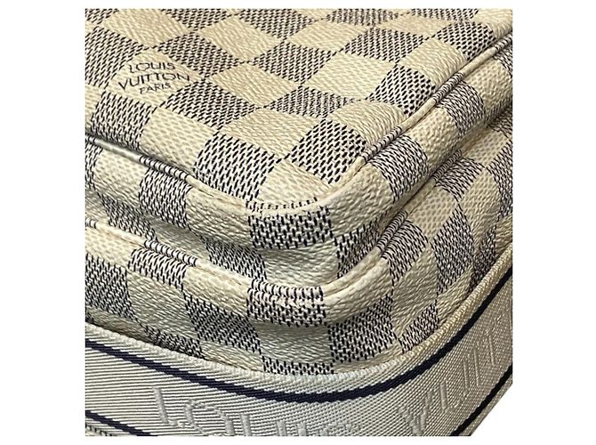 Borsa Louis Vuitton Damier Azur Naviglio Bianco - vista 7