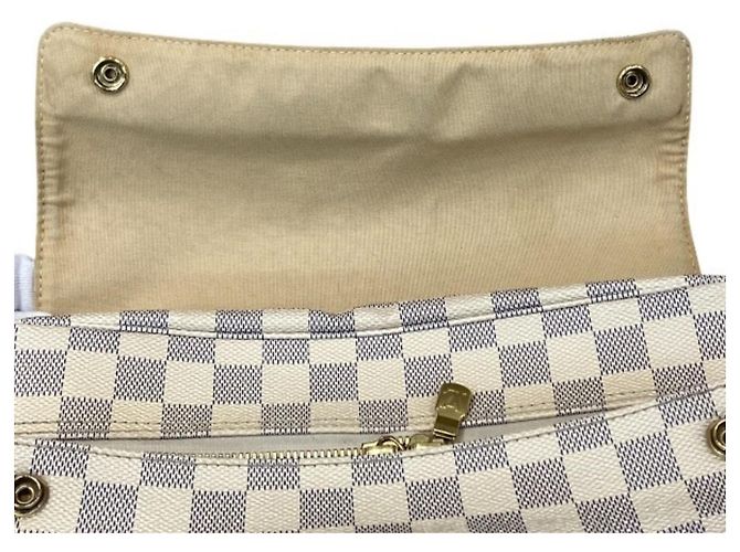 Borsa Louis Vuitton Damier Azur Naviglio Bianco - vista 8