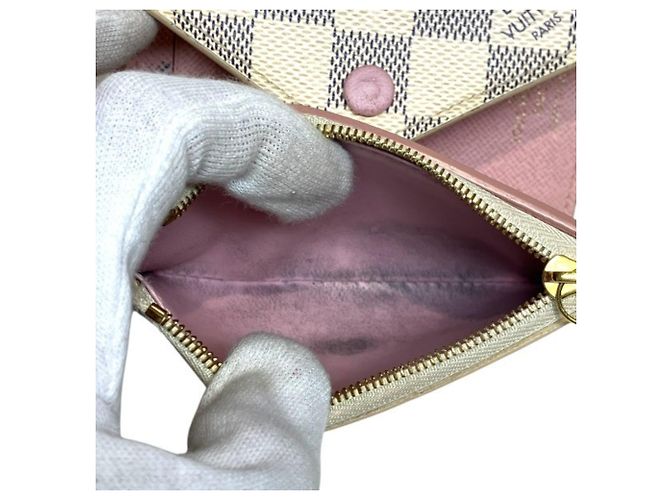Louis Vuitton Damier Azur Portefeuille Victorine Portemonnaie Pink - Ansicht 5