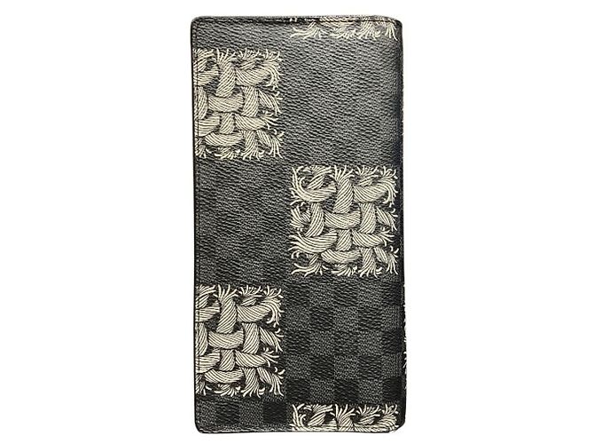 Louis Vuitton Damier Graphite Portefeuille Brazza Nero - vista 2