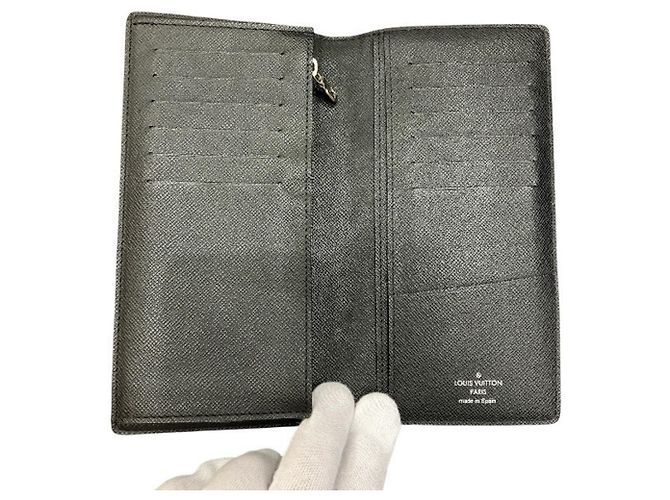 Louis Vuitton Damier Graphite Portefeuille Brazza Nero - vista 3