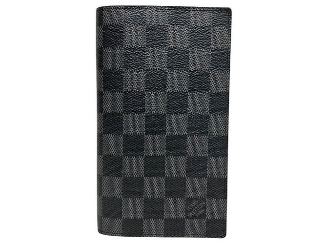 Portafoglio bi-fold Louis Vuitton Damier Graphite Columbus Nero - vista 2