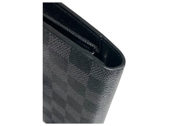 Portafoglio bi-fold Louis Vuitton Damier Graphite Columbus Nero - vista 9