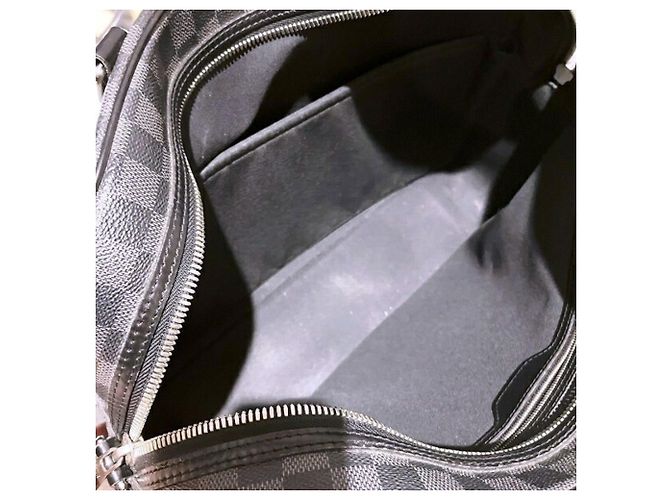 Borsa Louis Vuitton Damier Graphite Yorn Nero - Ansicht 8