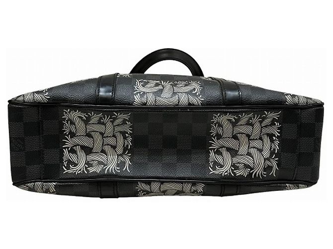 Borsa Louis Vuitton Damier Graphite Christopher Nemeth Tadao PM Marrone Nero Bianco - vista 3