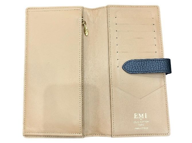 Louis Vuitton Taurillon LV Vertikaler Long Wallet Schwarz - Ansicht 3