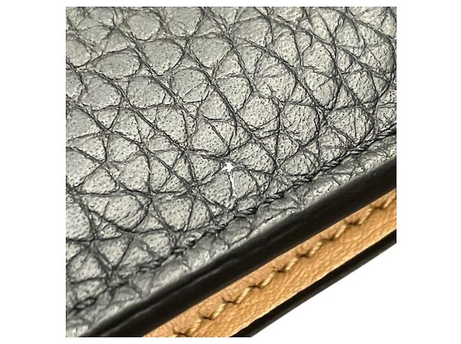 Louis Vuitton Taurillon LV Vertikaler Long Wallet Schwarz - Ansicht 8