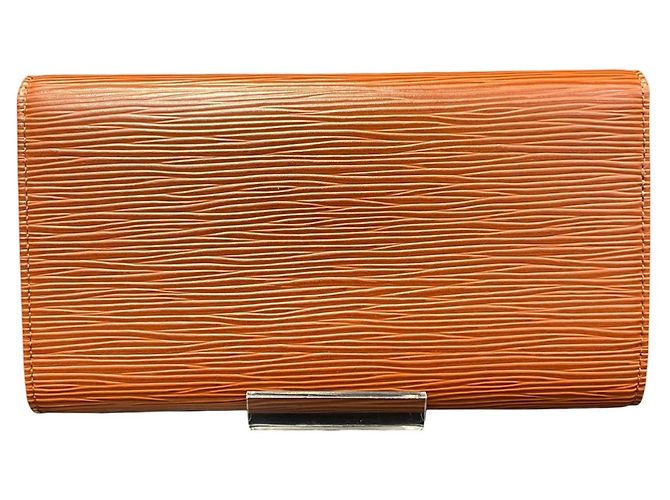 Cartera larga Louis Vuitton en cuero marrón Castaño - vista 2