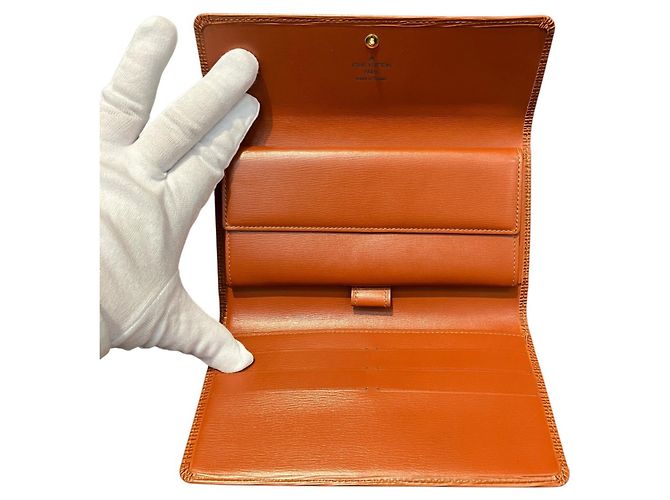 Cartera larga Louis Vuitton en cuero marrón Castaño - vista 3