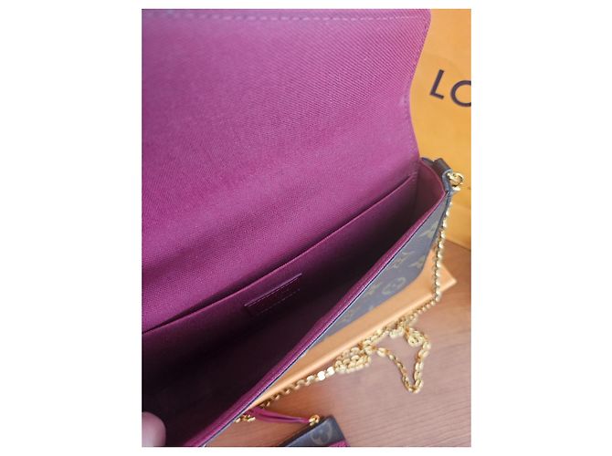 Louis Vuitton Monogram Pochette Felicie Marrone - vista 10