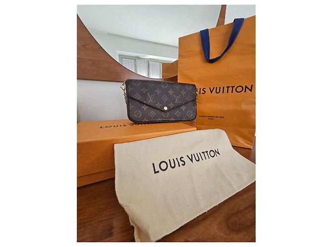 Louis Vuitton Monogram Pochette Felicie Marrone - vista 2