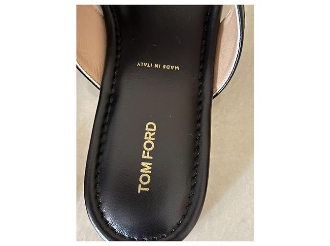 Tom Ford Sandali in pelle nera con listini Nero - vista 8