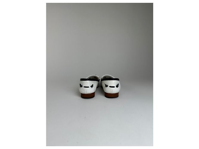 Vintage Courreges Glatte Loafer Weiß EU5 - Ansicht 4