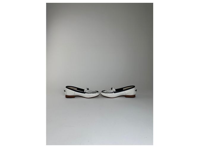 Vintage Courreges Glatte Loafer Weiß EU5 - Ansicht 5
