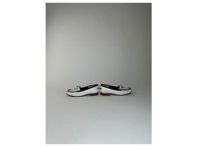 Vintage Courreges Glatte Loafer Weiß EU5 - Ansicht 7